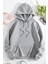 Erkek Hoodie Bol Kesim Rahat Kalıp Salaş Kanguru Cep Şardonlu Kapşonlu Basic Okul Sweatshirt 1