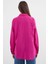 20153 Tek Cepli Oversize Keten Gömlek - Koyu Pembe 5