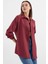 3900 Oversize Uzun Basic Gömlek - Mürdüm 3