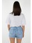 Kadın Onljulıa Bisiklet Yaka Taş Detaylı %100 Pamuk T-Shirt 15324847 Beyaz 3