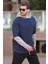 Lacivert Kapüşonlu Cep Detaylı Erkek Sweatshirt 7071 1