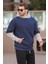 Lacivert Kapüşonlu Cep Detaylı Erkek Sweatshirt 7071 2