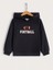 Erkek Çocuk Siyah Kapüşonlu Football Baskılı Sweatshirt 1