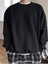 Erkek Siyah Basic Oversize Sweatshirt 5