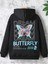 Siyah Kız Çocuk Kapşonlu Dream Butterfly Baskılı Sweatshirt 1