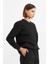 Kadın Bisiklet Yaka Uzun Kollu Sweatshirt 1