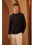 Erkek Basic Bisiklet Yaka Uzun Kollu Sweatshirt 2