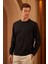 Erkek Basic Bisiklet Yaka Uzun Kollu Sweatshirt 4