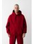 Erkek Kırmızı Oversize 3 Iplik Sweatshirt Hoodie 2