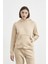 Kadın 3 Iplik Kanguru Cepli Kapşonlu Sweatshirt 2