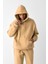 Erkek Vizon Oversize 3 Iplik Sweatshirt Hoodie 1