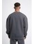 Erkek 3 Iplik Uzun Kollu Bisiklet Yaka Sweatshirt 2