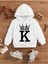 Erkek Çocuk Kapüşonlu Beyaz King Baskılı Sweatshirt 1