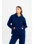 Kadın 3 Iplik Kanguru Cepli Kapşonlu Sweatshirt 1