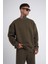 Erkek 3 Iplik Bisiklet Yaka Oversize Sweatshirt 1