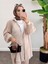 Asel Fashion Pileli Saten Takım Bej 4