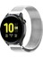 Samsung Galaxy Watch 42mm (20mm) KRD-12 Akıllı Saat Kordonu Metal Örgü Hasır Kordon Kayış Bileklik Gümüş 1