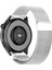 Samsung Galaxy Watch 42mm (20mm) KRD-12 Akıllı Saat Kordonu Metal Örgü Hasır Kordon Kayış Bileklik Gümüş 2