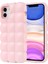 iPhone Uyumlu 11 Kılıf Parlak Esnek Silikon Htstore Dom Dom Kapak-Pembe 1