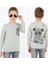 Erkek Çocuk Panda Star Önü Arkası Yazı Resim Desenli Gri Renk Sweatshirt 1