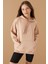 Bej Keep Read Baskılı Kız Çocuk Kapüşonlu Sweatshirt 19356 1