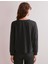 Siyah Bol Kesim Uzun Kollu Rahat Bisiklet Yaka Sweatshirt 1