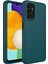 Galaxy A04 Kılıf Metal Çerçeve ve Buton Tasarımlı Silikon Zore Luna Kapak-Koyu Yeşil 1