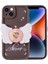 Apple iPhone 14 Kılıf Kamera Korumalı Figür Tasarımlı Zore Kapya Kapak-Koyu Kahve 1