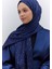 Strass Taşlı Ipeksi Şal Lacivert 3