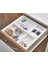 Tekno Trust Plastik 2 Bölmeli Organizer (4 Adet) Plastik Nemli Bez Beyaz Dolap / Çekmece Içi 4 20 x 30 2