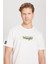 Regular Fit Normal Kesim Bisiklet Yaka Pamuk Kırık Beyaz Tişört 2