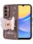 Galaxy A15 Kılıf Kamera Korumalı Figür Tasarımlı Zore Kapya Kapak-Koyu Kahve 4