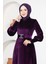Taş Tokalı Kadife Abiye Elbise 2414 3