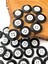 25 mm Siyah-Beyaz Polyester Düğme(15 Adet) 1