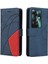 Kart Yuvası Standı ile Oppo Oppo 11F 5g Iki Renkli Dikiş Için Flip Case (Yurt Dışından) 1