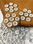 15 mm Beyaz-Gri Polyester Düğme(25 Adet) 1