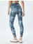 Spor Tayt Yüksek Bel Soyut Baskılı Skinny Fit 4