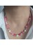 Pembe Kristal Kuvars Taşlı Gerçek Incili Kolye 2