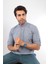 Slim Fit Uzun Kol Hakim Yaka Yarım Patlı Erkek Gömlek Indigo 2