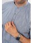 Slim Fit Uzun Kol Hakim Yaka Yarım Patlı Erkek Gömlek Indigo 3