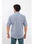 Slim Fit Uzun Kol Hakim Yaka Yarım Patlı Erkek Gömlek Indigo 4