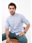 Fitmens Slim Fit Uzun Kol Hakim Yaka Hediye Kutulu Erkek Gömlek (Code:p.flam Keten Ekose) - Mavi 1