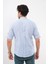 Fitmens Slim Fit Uzun Kol Hakim Yaka Hediye Kutulu Erkek Gömlek (Code:p.flam Keten Ekose) - Mavi 3