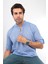 Fitmens Slim Fit Uzun Kol Hakim Yaka Yarım Patlı Hediye Kutulu Erkek Gömlek - Mavi 1