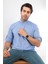 Fitmens Slim Fit Uzun Kol Hakim Yaka Yarım Patlı Hediye Kutulu Erkek Gömlek - Mavi 2