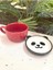 Seramik Kawaii Karikatür Sevimli Panda Fincan Kahve Süt Kapaklı Kupa Hediye 1