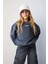 Kız Çocuk Oversize Fit Bisiklet Yaka Baskılı Sweatshirt C0103A824SP 3