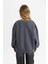 Kız Çocuk Oversize Geniş Kalıp Bisiklet Yaka Baskılı Sweatshirt C0103A824SP 9