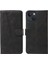 IPhone 14 Için Filp Durumda Preslenmiş Pu Deri Ayrılabilir Siyah Bilezik ile (Yurt Dışından) 5