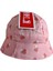 Kitti 4-8 Yaş Kız Çocuk Pembe Renk Desenli Yazlık Maksi Şapka 1